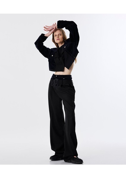 Kontrast Bel Wıde Leg Fit Pantolon TW6250003112001