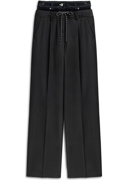 Kontrast Bel Wıde Leg Fit Pantolon TW6250003112001 fırsatları