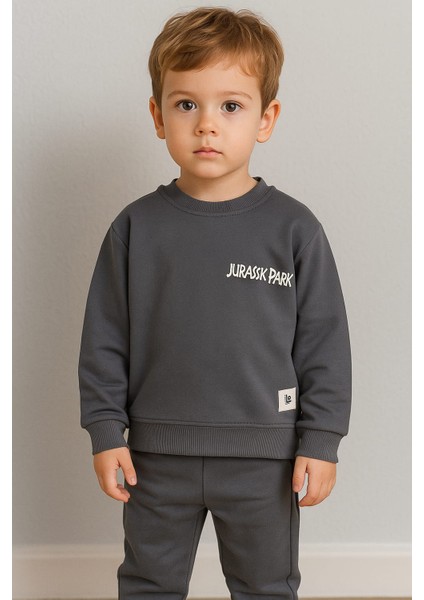 Erkek Çocuk Yazılı Nakışlı Eşofman Takımı
