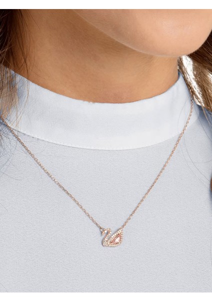 5469989 Swarovski Kolye Dazzling Swan:necklace Czmo/ros