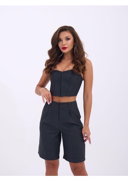 Mottisfashion 7225 Crop-Antrasit fiyatları