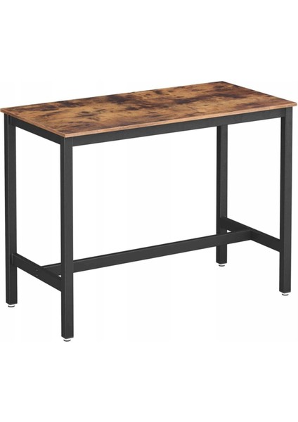 Baro Siyah Metal Ahşap Yemek Masası Yüksek 120X60X90 fırsatları