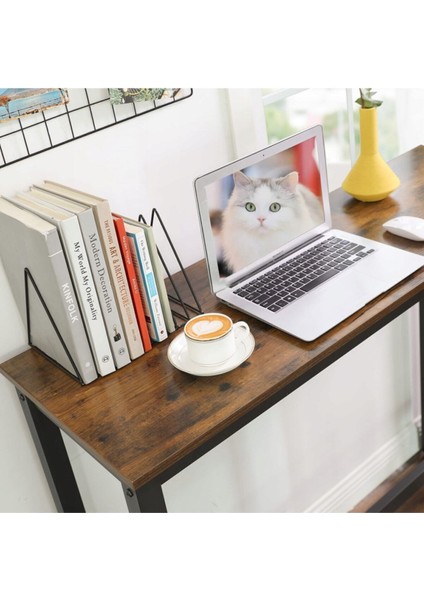 Baro Siyah Metal Ahşap Yemek Masası Yüksek 100X40X90