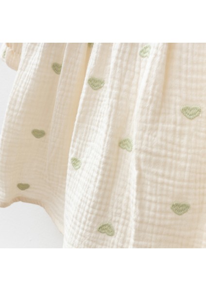 Kalp Işlemeli Kız Bebe Elbise modelleri