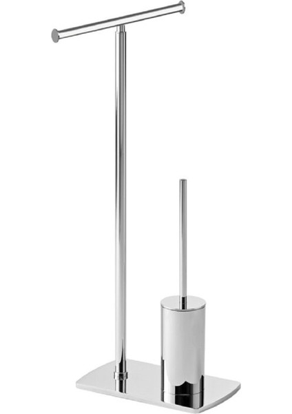 Florida Ayaklı Tuvalet Kağıtlık+Fırçalık - Krom modelleri