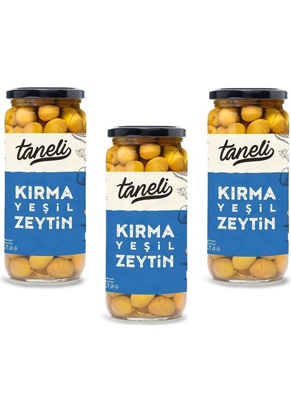 3'lü Kırma Yeşil Zeytin 900 gr (300 gr x 3)