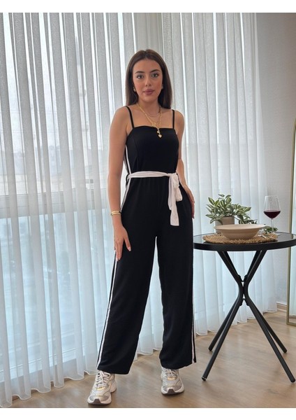 Mottisfashion Kadın Ip Askılı Straplez Belden Kuşaklı Viskon Iki Iplik Tulum fiyatları