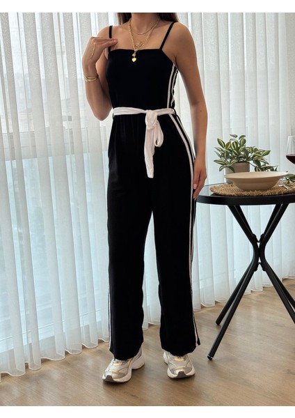 Mottisfashion Kadın Ip Askılı Straplez Belden Kuşaklı Viskon Iki Iplik Tulum modelleri