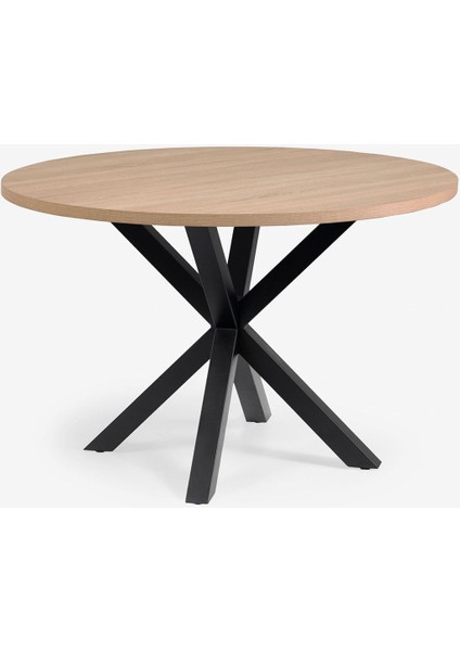 Sleteos Yemek Masası Siyah Ayak Kaplamalı Mdf Tabla