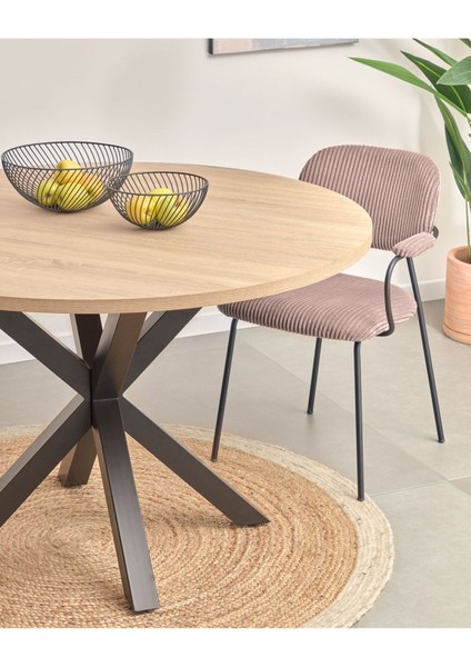 Sleteos Yemek Masası Siyah Ayak Kaplamalı Mdf Tabla modelleri