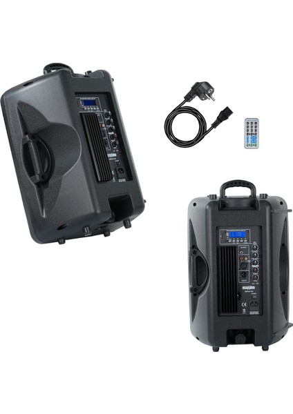 AMPLE-10A Aktif Kabin Hoparlör 10 Inç 600 Watt Bluetooth USB fırsatları