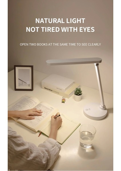 Şarjlı 40 LED Çalışma Okuma Işığı Kademeli Masa Lambası Ayarlanabilir Renk Tonu ve Parlaklık PS-1912 fiyatları