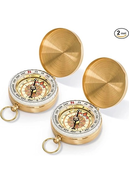 Yuvarlak Sarı Metal Kasa Su Geçirmez Fosforlu Dayanıklı Pusula G50 modelleri