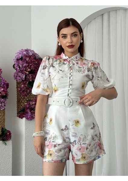Mottisfashion Egan Cep Detaylı Tulum