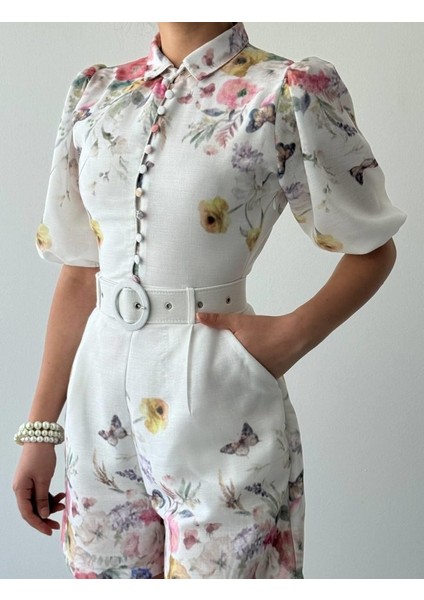 Mottisfashion Egan Cep Detaylı Tulum