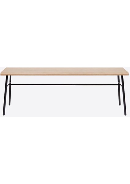 Chesil Siyah Metal Ahşap Bench