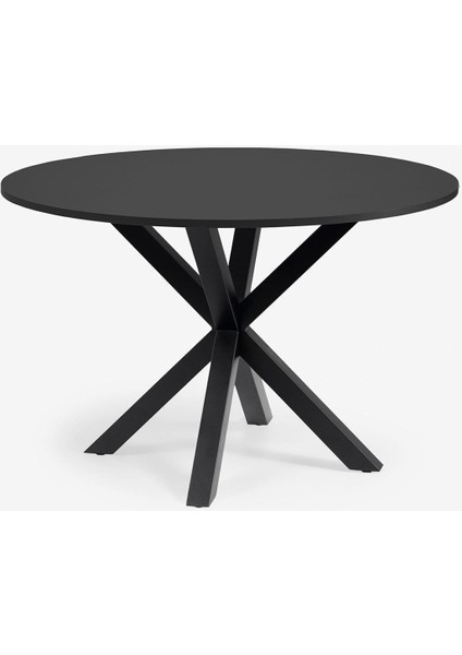 Sleteos Yemek Masası Siyah Ayak Siyah Tabla