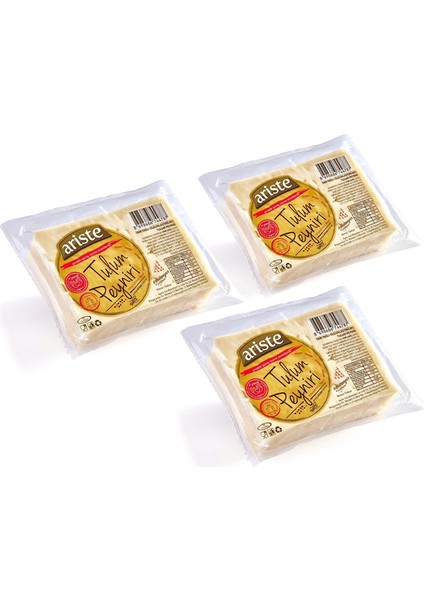 3'lü Tam Yağlı Tulum Peyniri 750 gr (250 gr x 3) – İnek Sütü