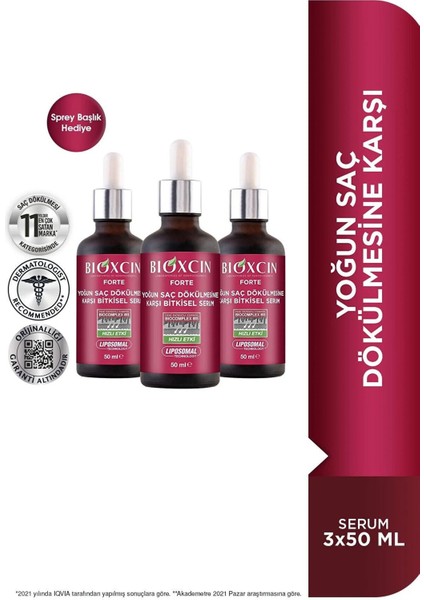 Forte Bitkisel Saç Serumu 3 x 50 ml Lipozom Teknolojisi modelleri