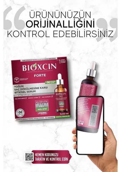 Forte Bitkisel Saç Serumu 3 x 50 ml Lipozom Teknolojisi fırsatları