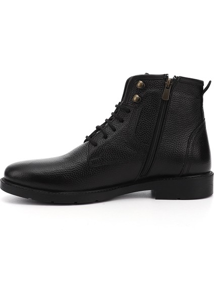 Erkek Siyah Fermuarlı Hakiki Deri Klasik Bot fırsatları