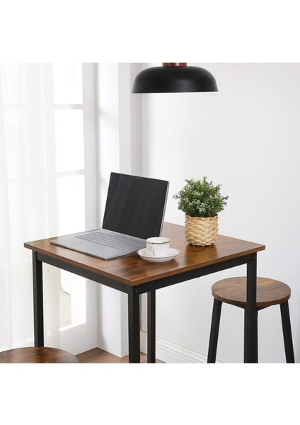 Baro Siyah Metal Ahşap Yemek Masası Yüksek 60X60X90 fiyatları