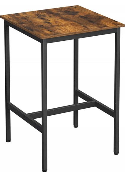 Baro Siyah Metal Ahşap Yemek Masası Yüksek 60X60X90 fırsatları