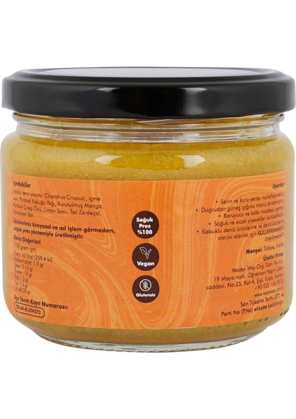 Citrus -Portakal & Mango Aromalı Irlanda Deniz Yosunu Jeli 330ML - Sea Moss, Deniz Yosunu modelleri