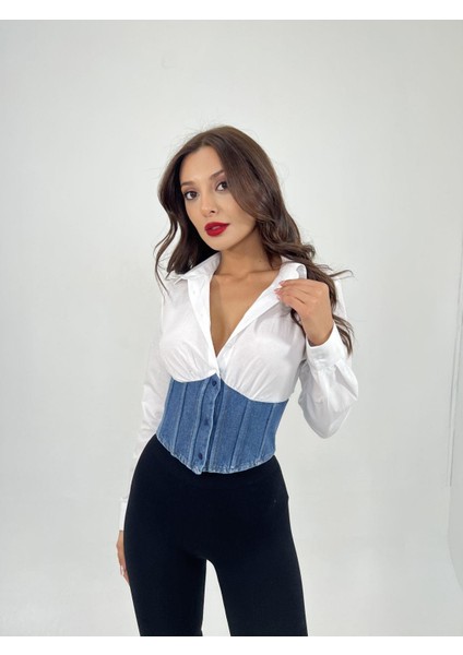 Mottisfashion 6963 Gömlek-Beyaz modelleri