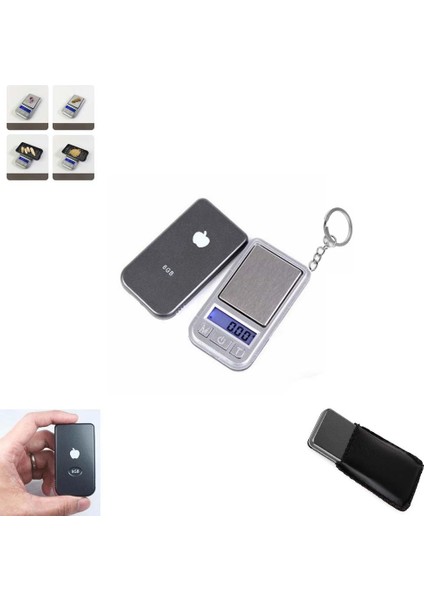 Mini Dijital Hassas Cep Ölçeği Mücevher Vb. Terazisi LCD Ekran Elektronik Kuyumcu Tartısı Anahtarlık (Max: 200 Gr.)