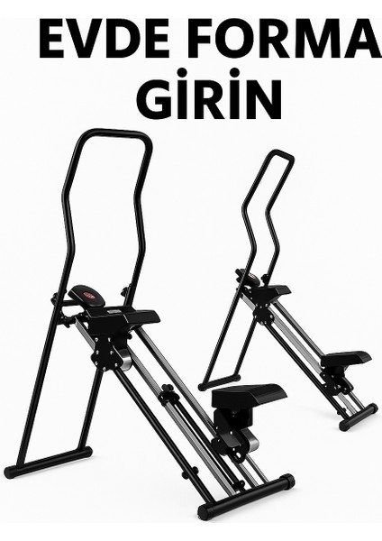 Ev Tipi Dikey Tırmanma Stepper – Kardiyo ve Tüm Vücut Antrenman Cihazı Katlanılabilir Tasarım