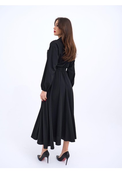Mottisfashion 5903 Elbise-Siyah fırsatları