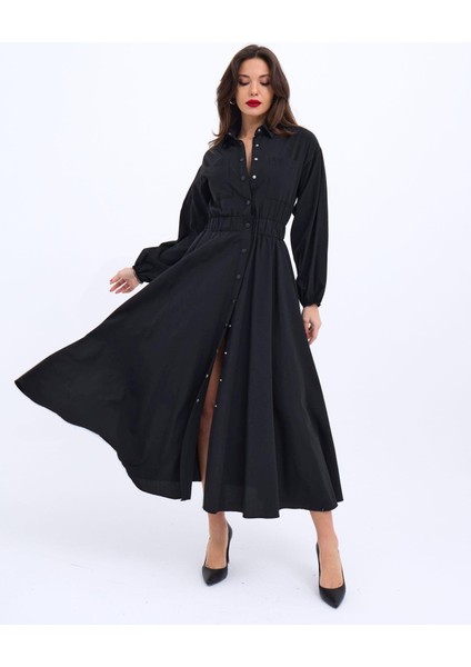 Mottisfashion 5903 Elbise-Siyah indirimleri