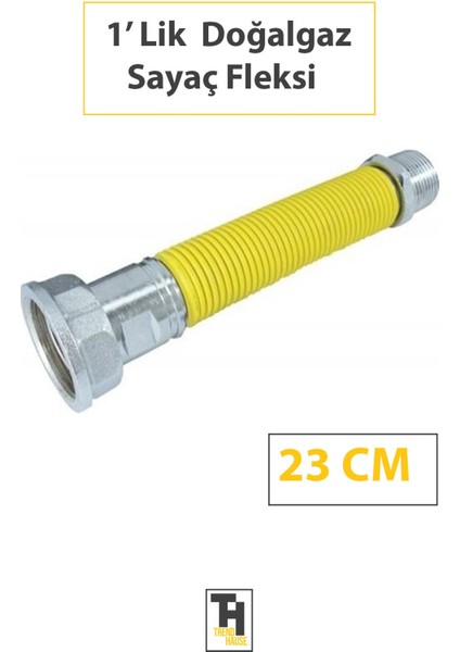 1 Lik 23 cm Doğalgaz Fleksi – Sayaç Bağlantı Hortumu
