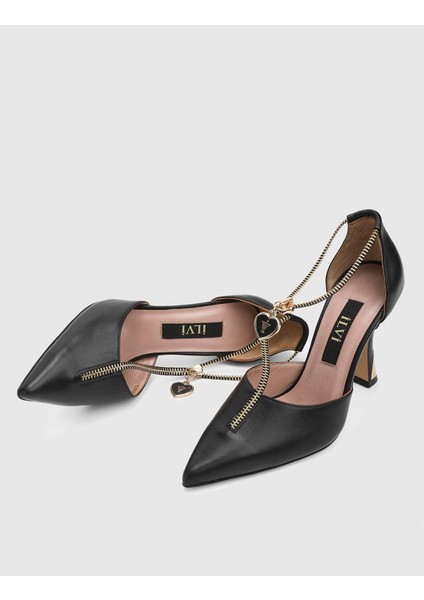 Samira Hakiki Deri Kadın Siyah Topuklu Ayakkabı fiyatları