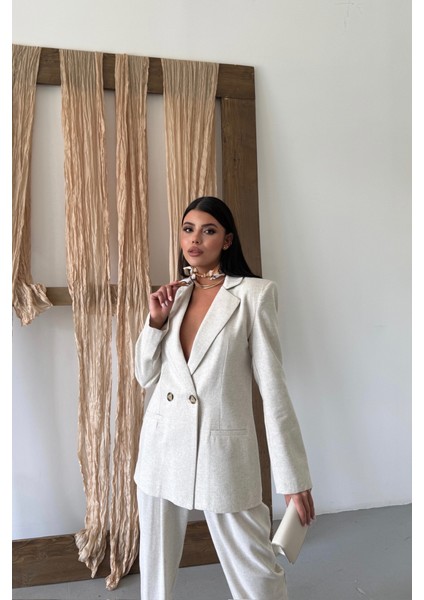Mottisfashion Keten Ceket - Pantolon Takım - Ham fiyatları