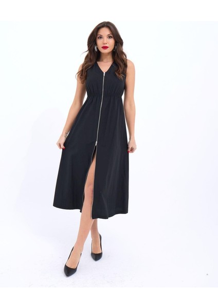Mottisfashion 6510 Elbise-Siyah