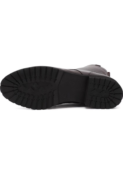 Kadın Bordo Fermuarlı Kauçuk Taban Hakiki Deri Postal Bot indirimleri