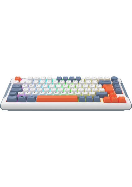 Kb-75 Membran Klavye Sessiz Klavye Rgb Aydınlatmalı Q Oyuncu Klavyesi Gaming Klavye Mavi/Turuncu indirimleri