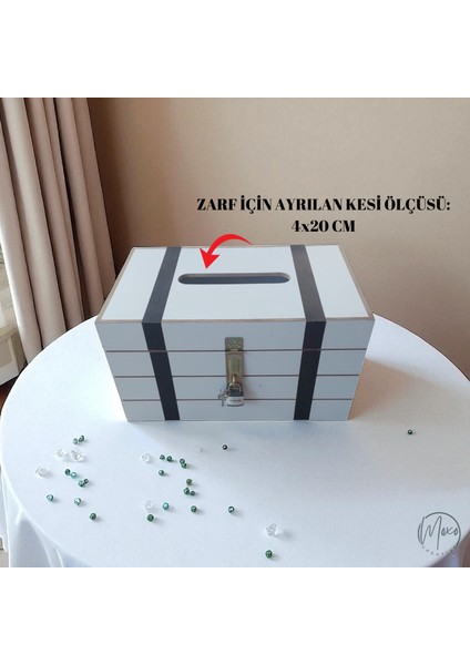 Moxocreative Kilitli, Ahşap Takı/çeyiz Sandığı (Nişan-Kına-Düğün-Sünnet Takı Toplama Kutusu) fırsatları