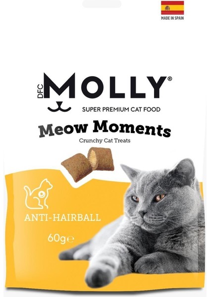 Meow Moments Tüy Yumağı Kontrolü Kedi Ödül Maması (Anti-Hairball) 60G