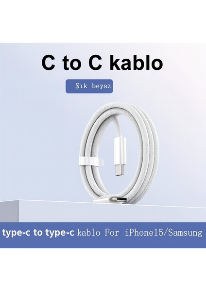 Xiaomi-Oppo-Redmi-Huawei-Apple Iphone-Samsung Uyumlu Hasır 30W Hızlı Şarj Kablosu fiyatları