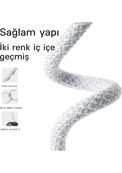 Xiaomi-Oppo-Redmi-Huawei-Apple Iphone-Samsung Uyumlu Hasır 30W Hızlı Şarj Kablosu modelleri