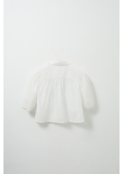 Kol Büzgülü Beyaz Gömlek modelleri