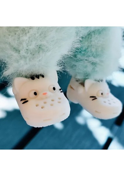 Mini Kedi Desenli Model Oyuncak Bebek Ayakkabı Aksesuarı