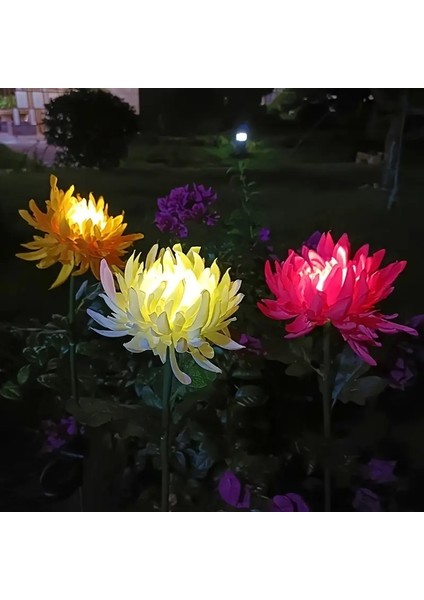 Güneş Enerjili Krizantem Kasımpatı Çiçeği Dış Mekan LED Aydınlatma Solar Chrysanthemum fiyatları