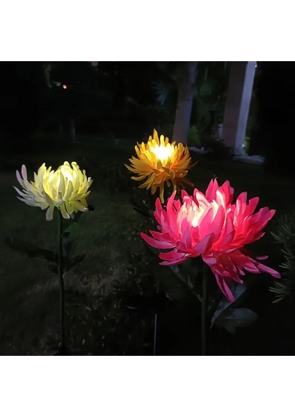 Güneş Enerjili Krizantem Kasımpatı Çiçeği Dış Mekan LED Aydınlatma Solar Chrysanthemum fırsatları