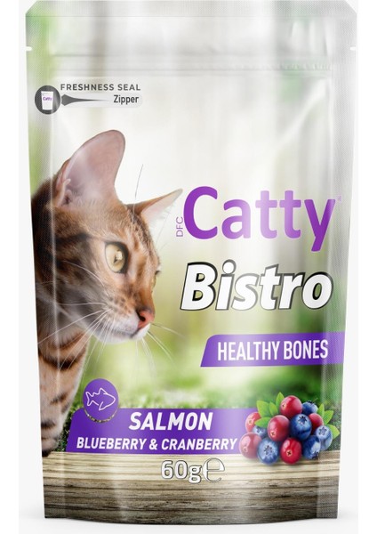Bistro Sağlıklı Kemikler Somonlu_yaban Mersinli_kızılcıklı 60G (Health Bones)