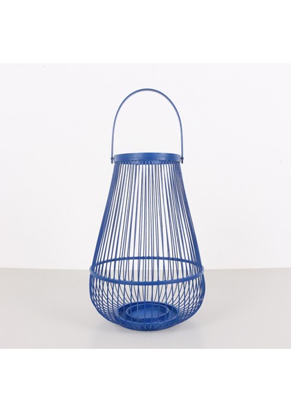 Mylamp Nil Mavi Bambu Mumluk 24X35X50