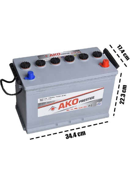 Akü 105 Amper H4 A - Düz 2025 YILI ÜRETİM